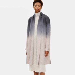 Eileen Fisher Ombre Boiled Wool Coat Size Large